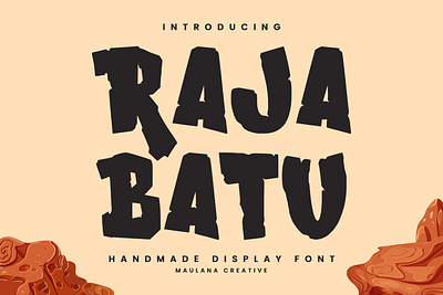 Raja Batu Handmade Display Font animation branding design font fonts graphic design illustration logo nostalgic ui