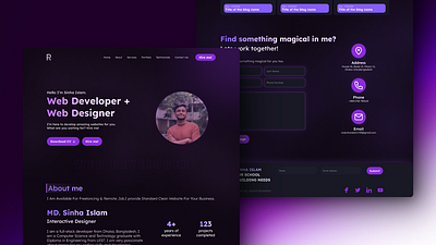 Personal portfolio project || FIGMA figma landing page design personal portfolio portfolio portfolio design uiux web design website design