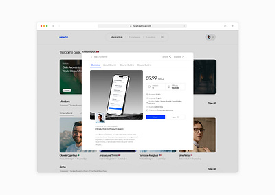 Newbii Africa - Course Modal design ed tech tech ui ui design ux ux design