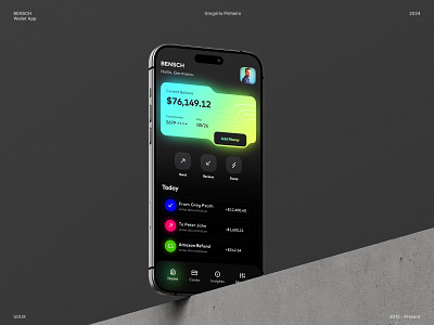 UI/UX - Digital Wallet App | BENSCH app crypto design digital wallet finance interface mobile ui ui ux wallet