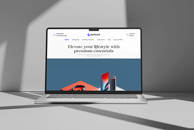 Electronic E-commerce Website branding business cart design e commerce ecommerce electronic electronics interface landing page minimal mockup onlineshopping product product design shop shop online shopping website web website