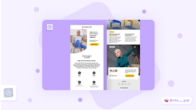 Newsletter design for YOGA-GO design graphic design minimal ui web