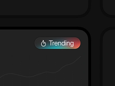 Crypto Tag / Badge / Dark Mode badge blockchain chart coin crypto finance gradient graph particles tag trending ui user interface