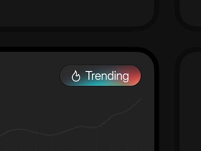 Crypto Tag / Badge / Dark Mode badge blockchain chart coin crypto finance gradient graph particles tag trending ui user interface