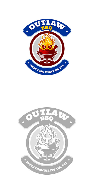 Design project - Outlaw BBQ 3d animation branding business cartoon design graphic design illustration isolated logo ui vector white