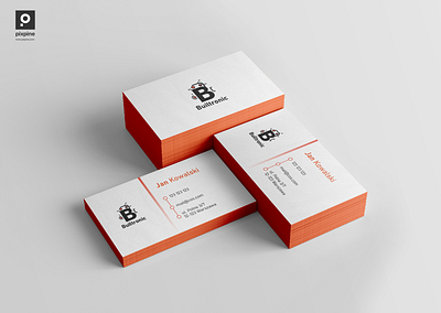 Project of Buliltronic's business card boldcolor branding business card business card mockup card mockup orange project