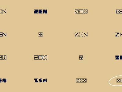 ZEN Sketches branding clean design freehand grid identity lettering logo minimal sketches type