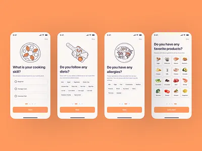 Onboarding | CookUp app clean design fresh illustration ios minimal mobile app mobile design onboarding ui user interface ux