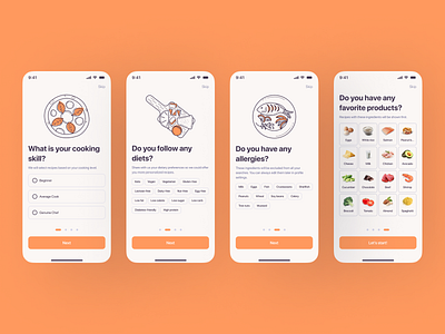 Onboarding | CookUp app clean design fresh illustration ios minimal mobile app mobile design onboarding ui user interface ux