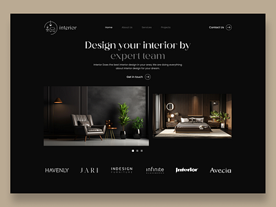 Interior website design dark interior web dark web design interior interior design interior landing page interior web landing page landing page design ui ux web web design website website design