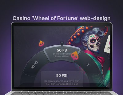 Web-design 'wheel of fortune' casino design design figma gambling landing landing page ui web design