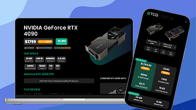 Best GPU Selection Tool - E-commerce/Review/Comparison comparison dark mode e commerce filters game gpu list mobile online store pc products ratings responsive responsive web design review sidebar store tech ui web