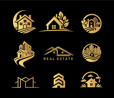 Real estate logo design contract : +8801795173165 Whatsapp 3d animation branding design graphic design home logo illustration logo logos real estate real estate logo ui vector