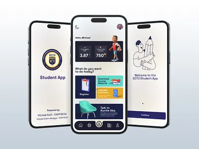 GTUC - Student App UI app ghana gtuc mobile school student ui university