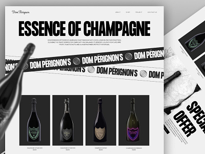 DP - Luxury Champagne Company Bold Modern Website - Product Page case study champagne clean ecommerce luxury minimalist modern online shop product archive product list product list page shopify ui ux web design website website design website designer website layout wine