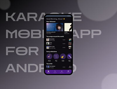 Karaoke mobile app for android android android mobile app app design karaoke karaoke mobile app mobile native product designer ui ui design for mobile app ux