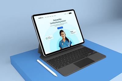 Healthcare Professional Job Platform Landing Page Website healthcare job website hire platform job board job landing page job platform job portal job portal website job search platform landing page design medical job platfrom ui design website design