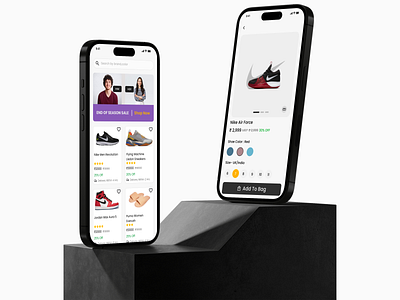 E-commerce App for Footwear adidas app concept ecommerce footwear ios jordan nike online popular puma shoe shoes sneakers store trending ui ux