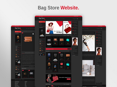 Bag Store Theme Template branding design ecommerce illustration ui web design website design website template woocommerce wordpress