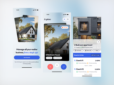 Real estate iOS App app crm explore properties houses ios mobile app real estate realtor