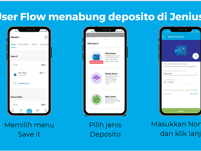 Jenius Banking App User Flow app banking finance ui