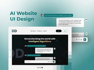 AI Website-UI Design midjourney web design