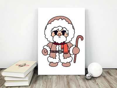 Festive Santa with Staff: Winter Artwork cartoon cartoons character digital art digital drawing game game character illustration santa vector vector art