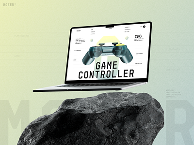 Game Controller Landing Page concept controller design ecommerce gaming gaming website joystick landing page minimal online store orix playstation product ps5 sajon ui ux web webdesign xbox
