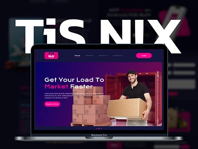 TISNIX Logistic Web UI Design branding graphic design logistic ui uiux web website