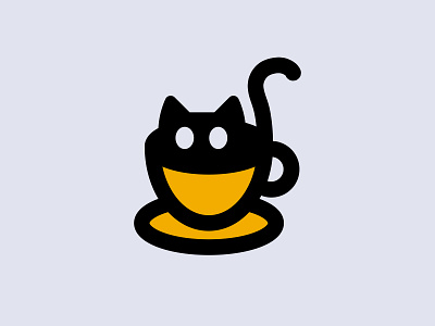 Coffee Cat animal animals branding cat coffee cup design graphic design illustration illustrator logo minimal pet vector