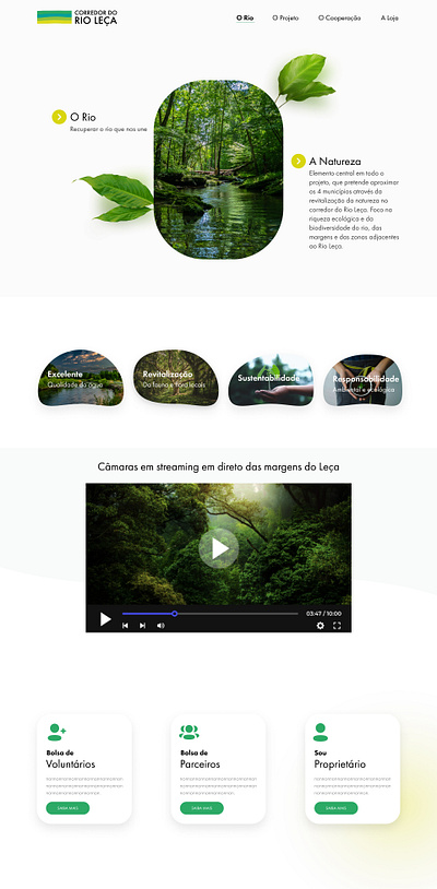 Website - Leça river ui web design