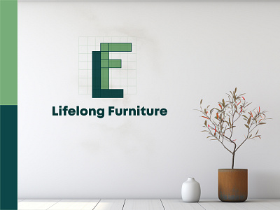 Lifelong Furniture logo design branding branding design geometric graphic design graphicdesign green illustrator logo logo design minimal minimal logo simple typography vector