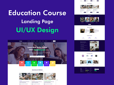 Education Course Website Landing page UI/UX Design design education website education website design education website ui ui uiux ux website design