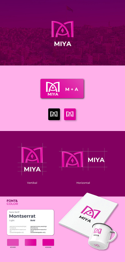 Logo Custom & Brand Identity for custom - MIYA brand branding design graphic design identity logo vector