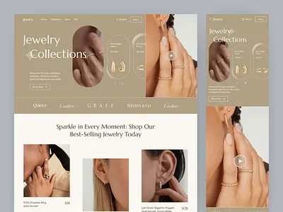 Jewelry Ecommerce Web Design ecommerce designer jewellery shopify store design jewelry ecommerce web design jewelry shopify design knickknacks landing page designer shopify designer trinkets ui saleh uisaleh visual designer