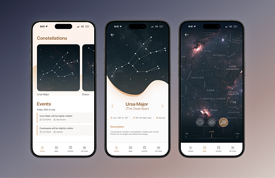 Constellation App app design figma mobile app ui