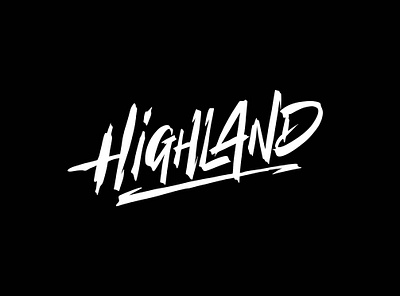 Highland apparel brand branding calligraphy clothing graphic design l lettering logo logotype