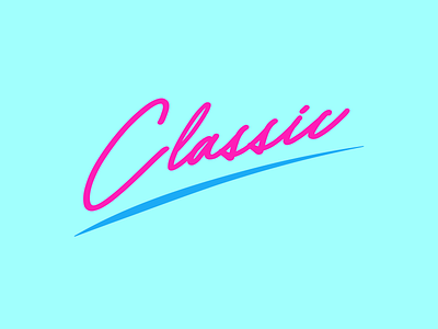 Classic // Wordmark 80s 90s apparel bright colorful dance design fun graphic design logo logo design retro wordmark