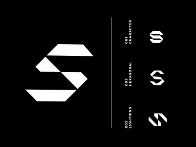 Unchosen S Logos black branding bw design geometric graphic design icon logo mark s symbol vector white