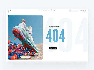 Nike 404 Error Page 404 design desktop error lost nike shoes ui web webdesign website