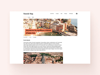 Travel Blog Article bagpack blog desktop italia italy mag magasin magazine travel ui web webdesign website world