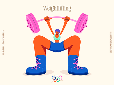 Weightlifting illustration illustrationathlete illustrator miguelcm olympics people sports weightlifting