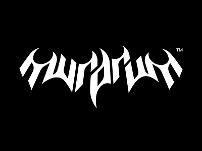 Murdrum™ abstract brand brand identity branding creative design flat design goth graphic design icon lettering logo logo design logotype medieval modern sharp symbol type typography