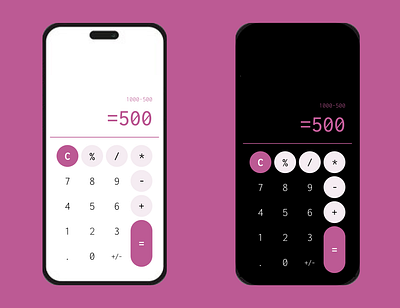 DailyUI #004 - Calculator app design ui