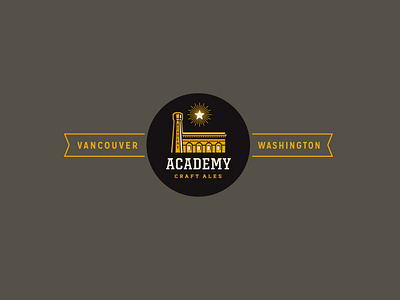 Academy Brewing logo beer branding design graphic design logo