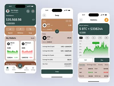 Mobile app - Crypto Wallet app app design crypto crypto app crypto currency exchange finance finance app fintech mobile app mobile app design modern design product design swap trading app ui ui design ux ux design wallet wallet app