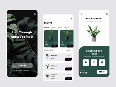 Plant App UI ui