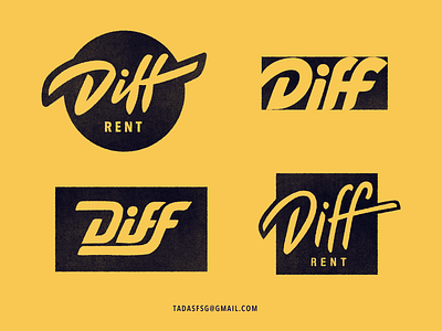 Diff authentic bold calligraphy car custom design different flow handlettering handwritten identity lettering logo rent script standout type unique wordmark