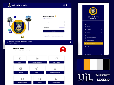 Unilorin School Portal academic digital product education learning platform portal design school portal school website ui ui design uiux ux web design website design