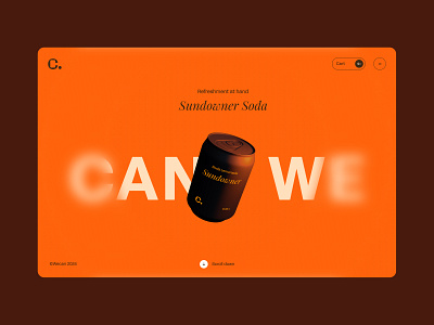 Refreshing - Sundowner Soda ☀️ 3d blender blur branding can corporate drink hero orange rendering rotation soda stage type